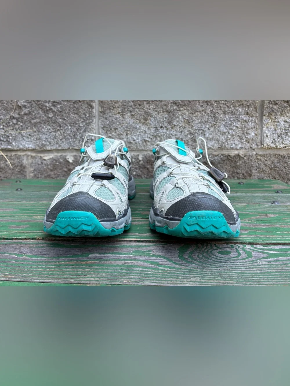 Salomon Gecko Water Shoes Womens Size 8 Cross Country Hybrid Sneakers Aqua Blue